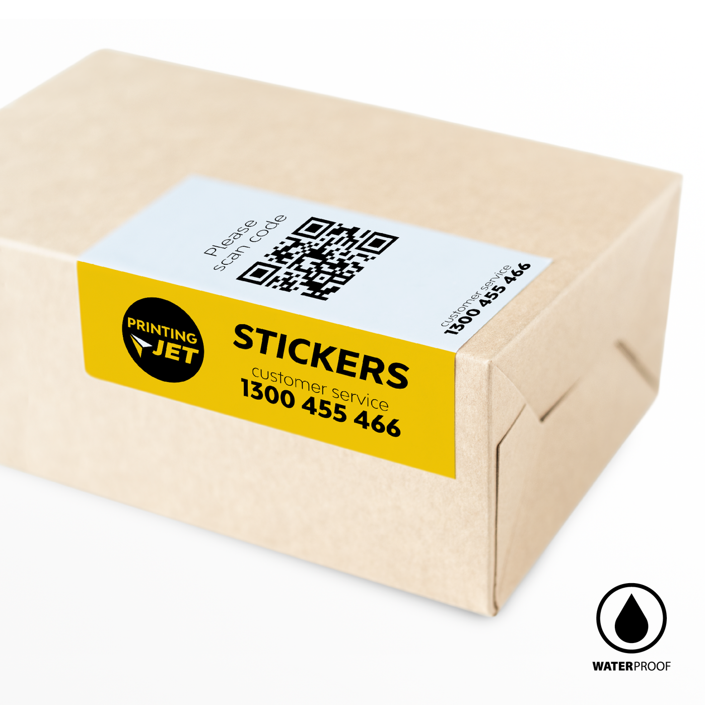 Waterproof Block Back Rectangle Labels