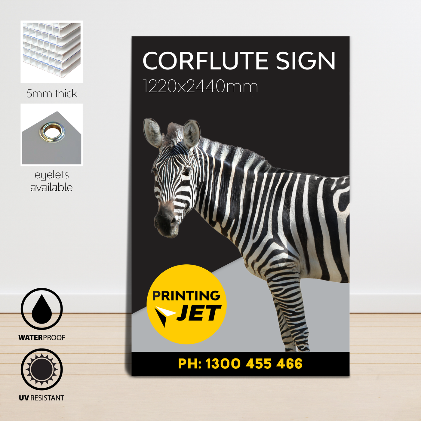 1220 x 2440mm Corflute Signs