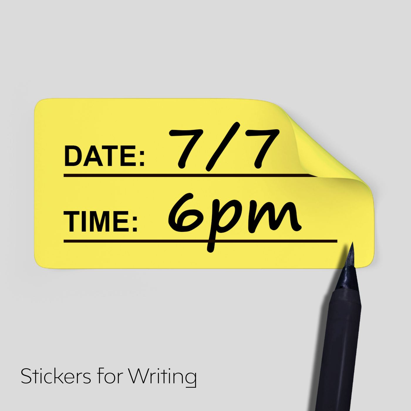 Uncoated Paper Retangle Stickers