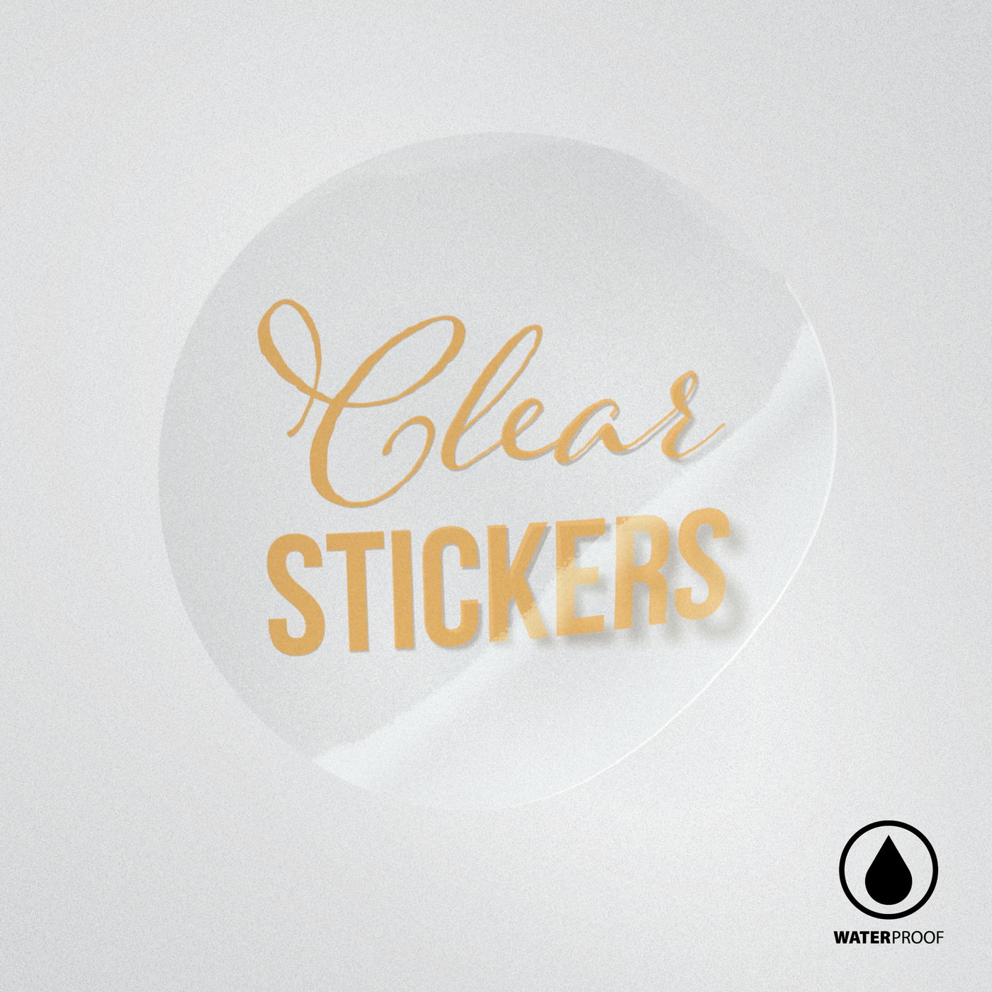 Waterproof Clear Vinyl Round Labels