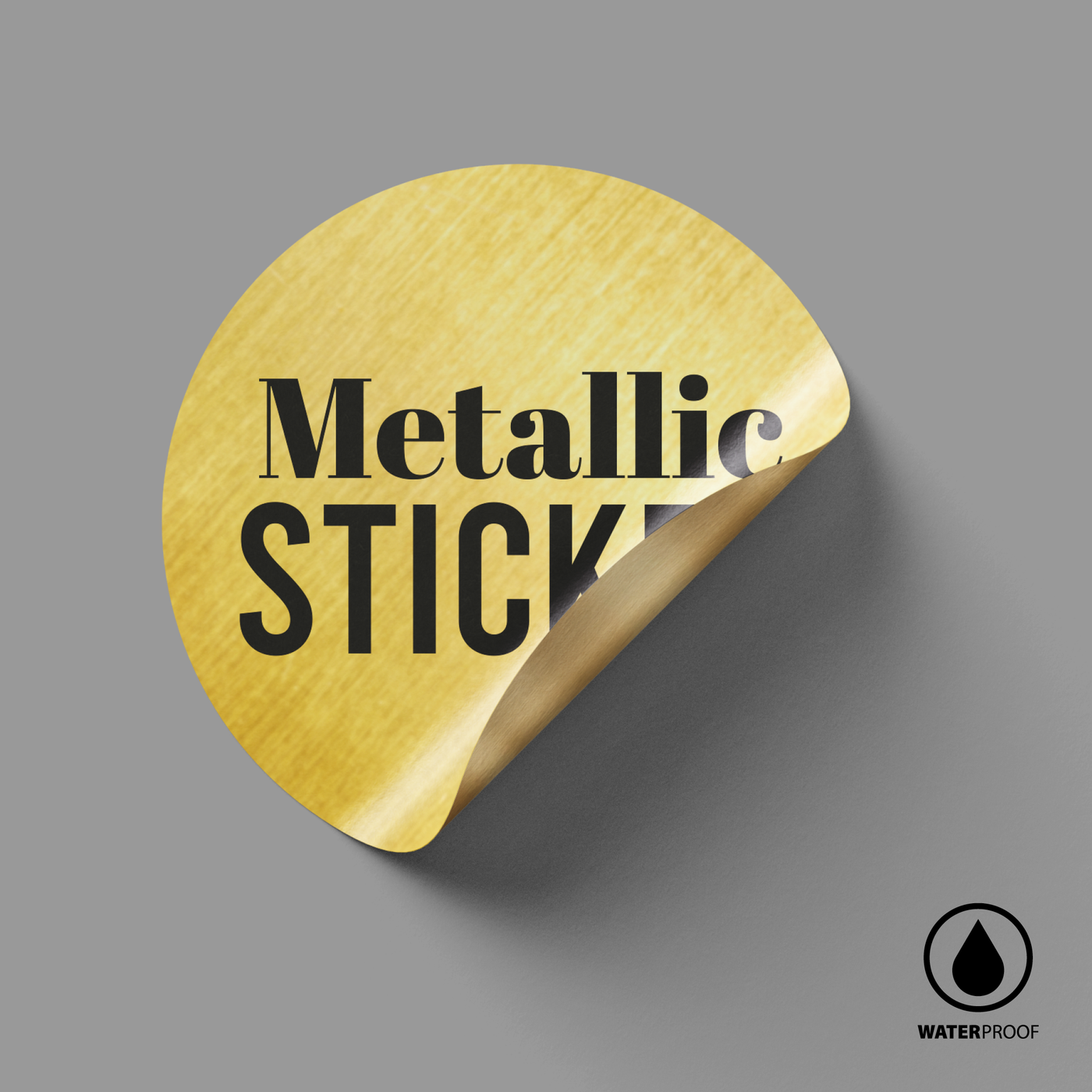 Print on Matellic Vinyl Round Labels
