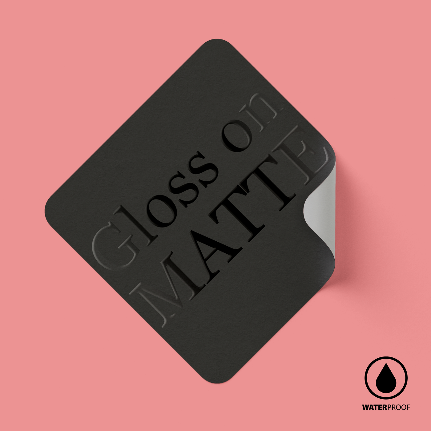 Print Glosss on Matte Vinyl Rectangle Labels