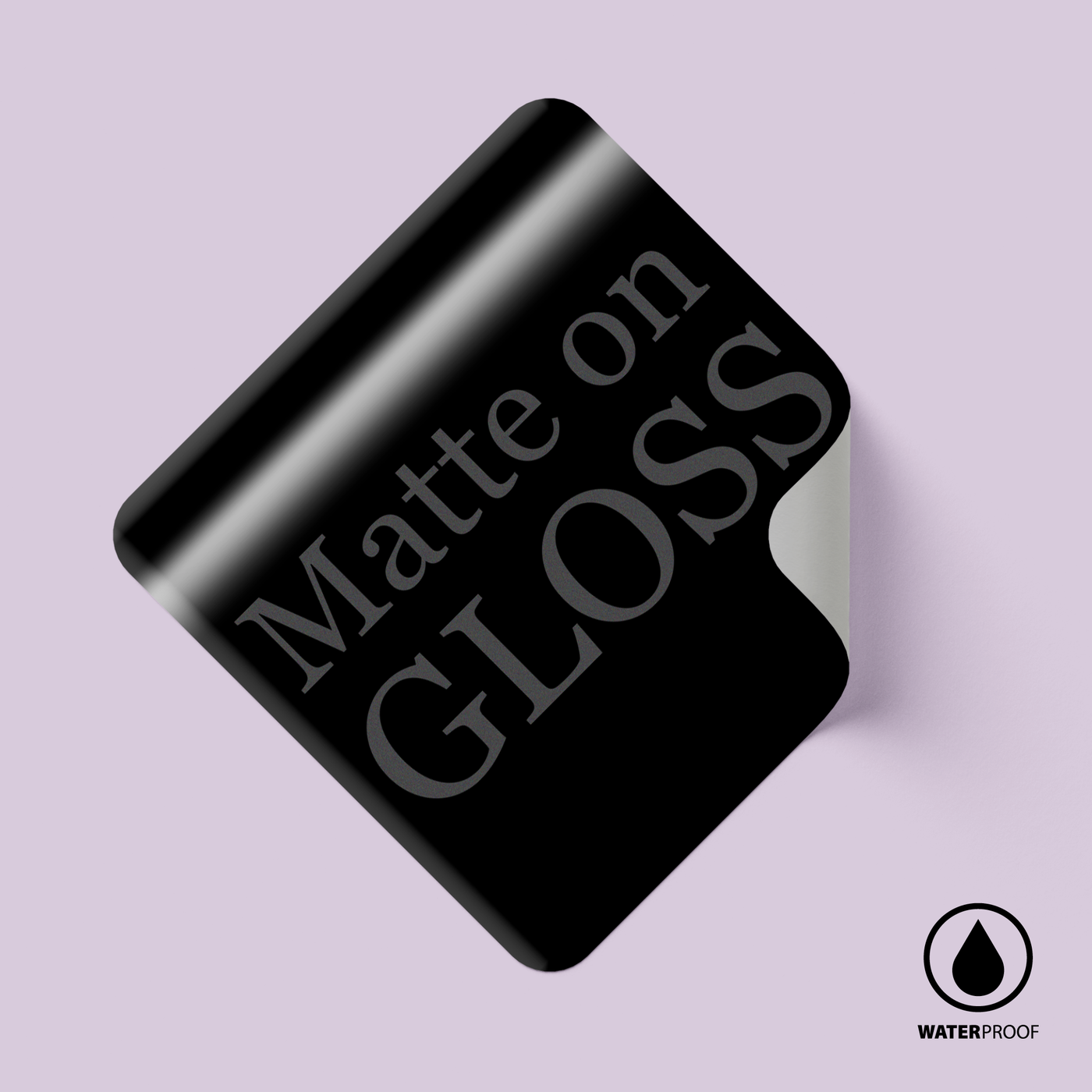 Print Matte on Gloss Vinyl Rectangle Labels