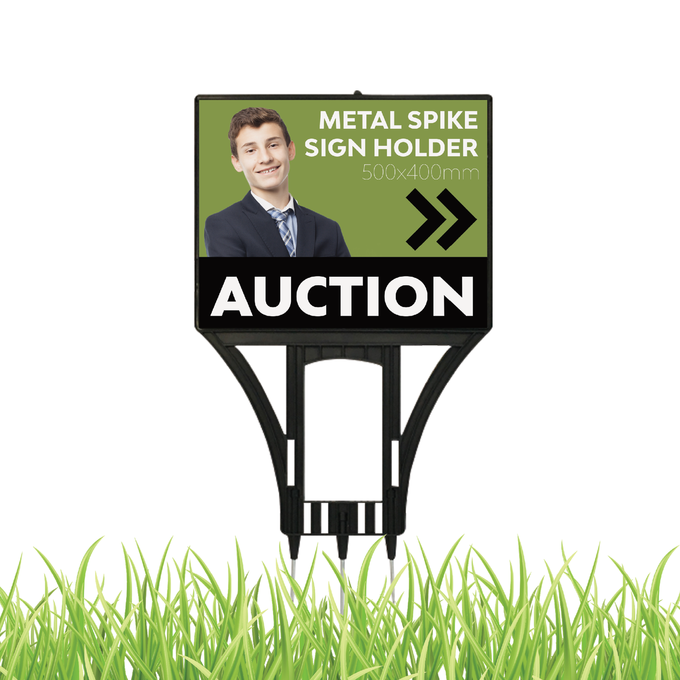 Premium Real Estate Corflute Lawn Spike Stand (not incl print)