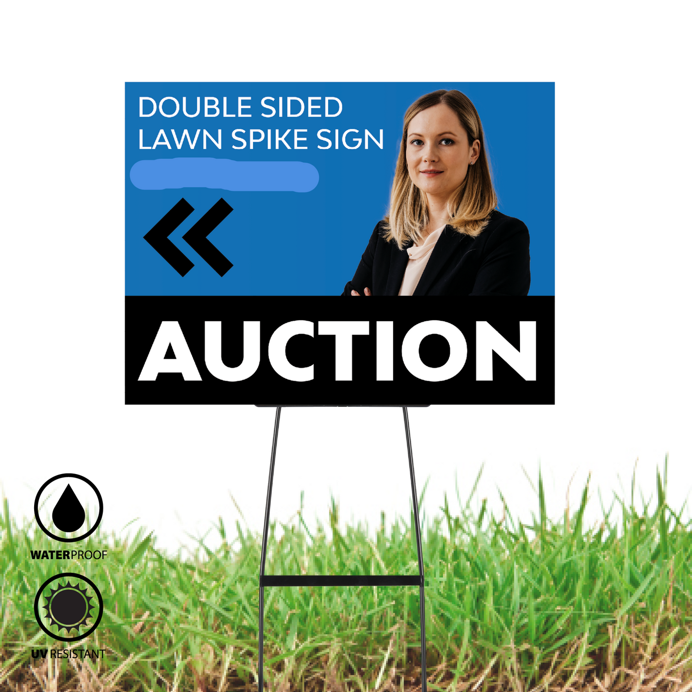 Real Estate Corflute Lawn Spike Signs 450 x 320mm (not incl stand)