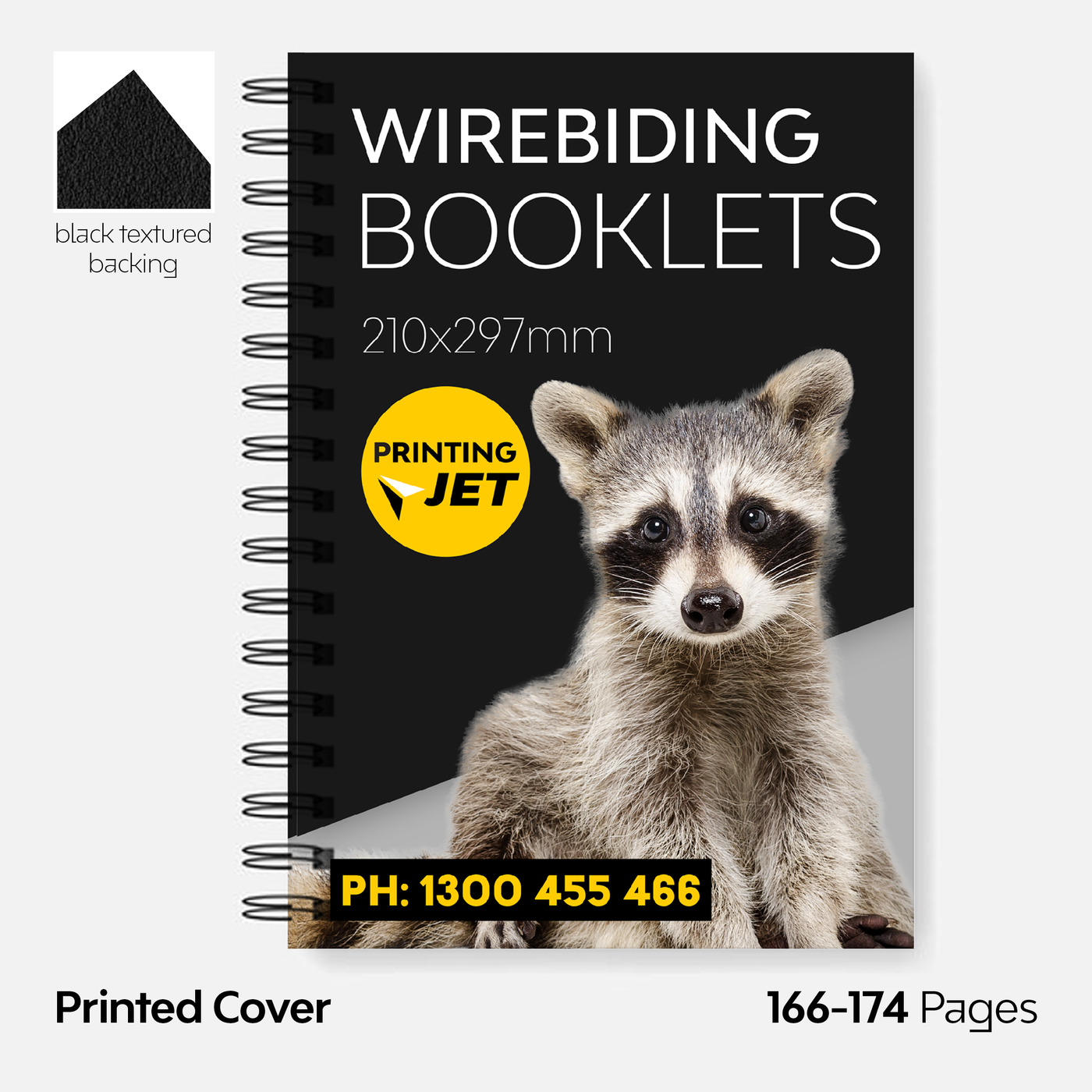 166-174pp A4 Wire Binding Booklets with Printed Front & Back Cover