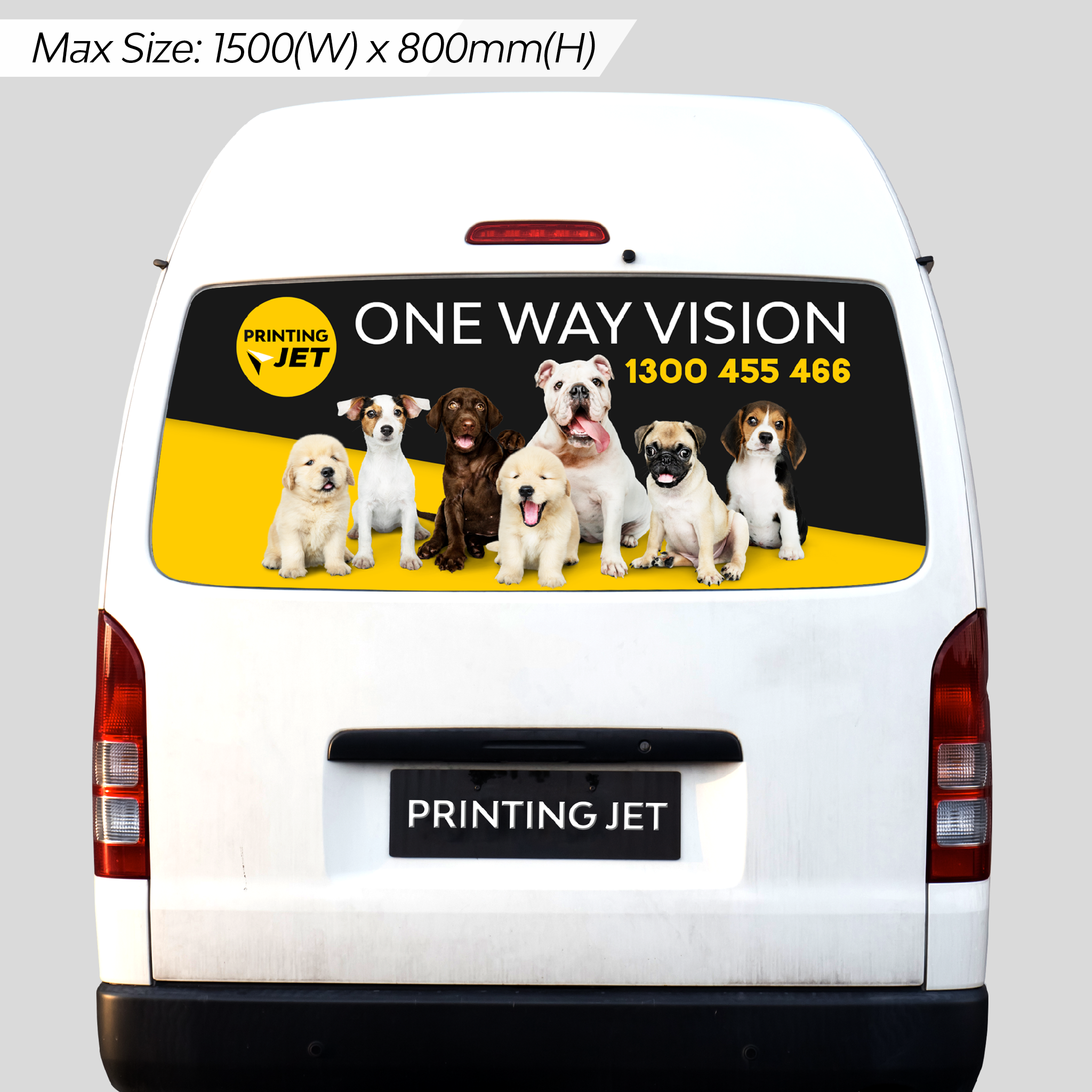 Business Van Rear Window Van Rear Window One Way Vision – Printing Jet