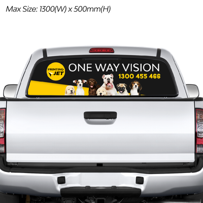 Vehicle Rear Window One Way Vision